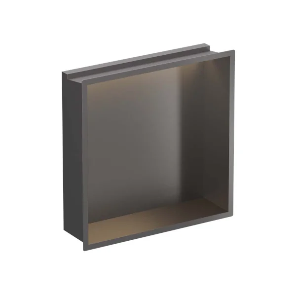 Crosswater Niches 305 X 305mm X 80mm With Led Light Strip Slate