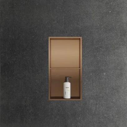 Crosswater Niches 610 X 305mm Brushed Bronze detail view - Image 2
