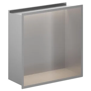 Crosswater Niches 305 X 305mm With Led Light Strip Brushed Stainless