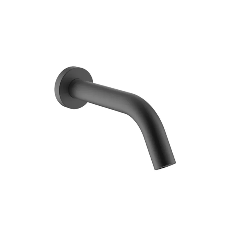 Crosswater Mpro Wall Mounted Basin Spout Sensor 220mm Matt Black detail view - Image 1