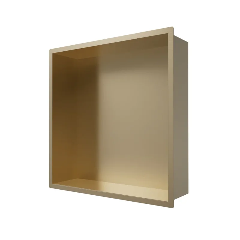 Crosswater Niches 305 X 305mm Brushed Brass detail view - Image 1