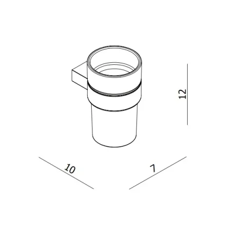 Crosswater MPRO Tumbler Holder Chrome detail view - Image 2