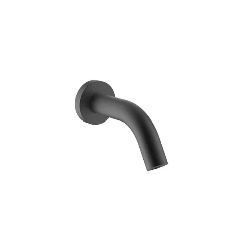 Crosswater Mpro Wall Mounted Basin Spout Sensor 140mm Matt Black detail view - Image 1