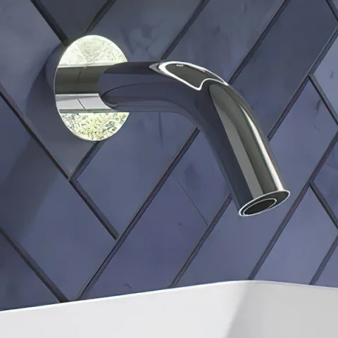Crosswater Mpro Wall Mounted Basin Spout Sensor 220mm Chrome detail view - Image 2