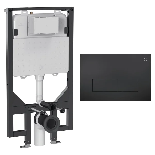 Crosswater Mpro Stainless Steel Frame Set 5 Matt Black