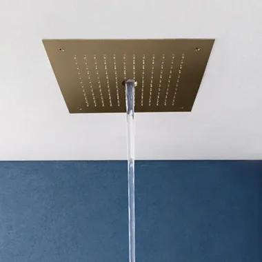 Crosswater MPRO Stream 380 x 380 Recessed Shower Head Slate detail view - Image 2