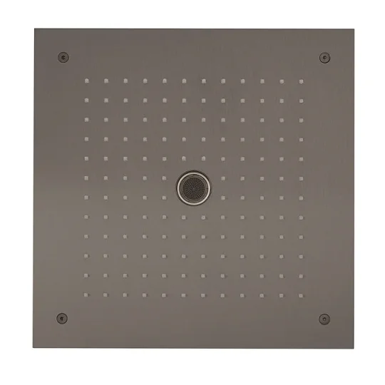 Crosswater MPRO Stream 380 x 380 Recessed Shower Head Slate detail view - Image 1