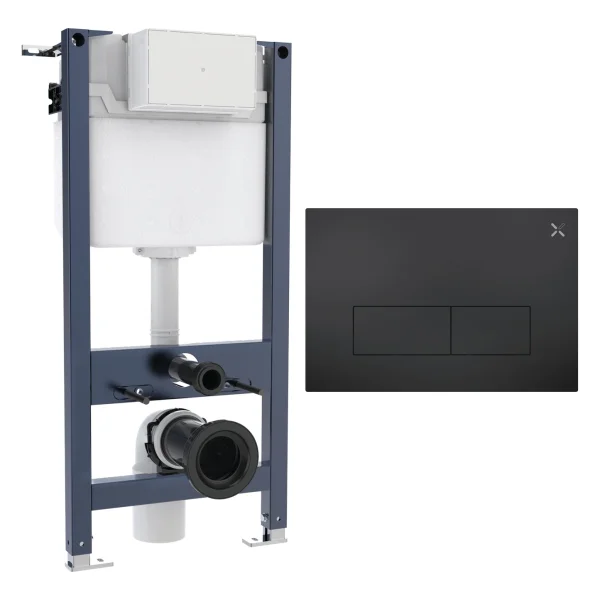 Crosswater Mpro Stainless Steel Frame Set 2 Matt Black