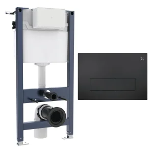 Crosswater Mpro Stainless Steel Frame Set 2 Matt Black