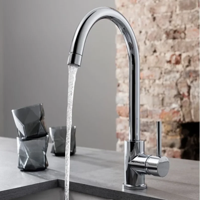 Crosswater MPRO Side Lever Kitchen Mixer Chrome detail view - Image 2