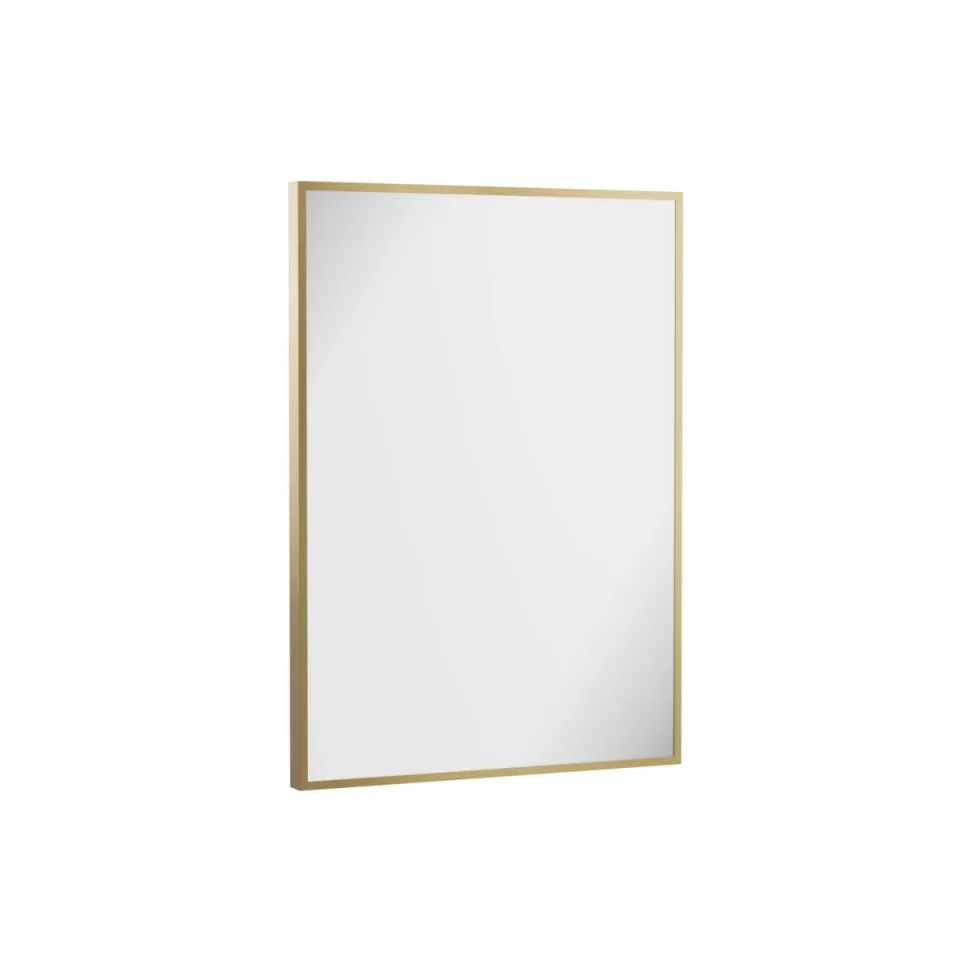 Crosswater MPRO Non-Illuminated Mirror 500 x 700mm Brushed Brass detail view - Image 1