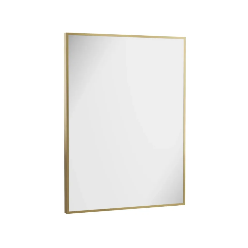 Crosswater MPRO Non-Illuminated Mirror 600 x 800mm Brushed Brass detail view - Image 1