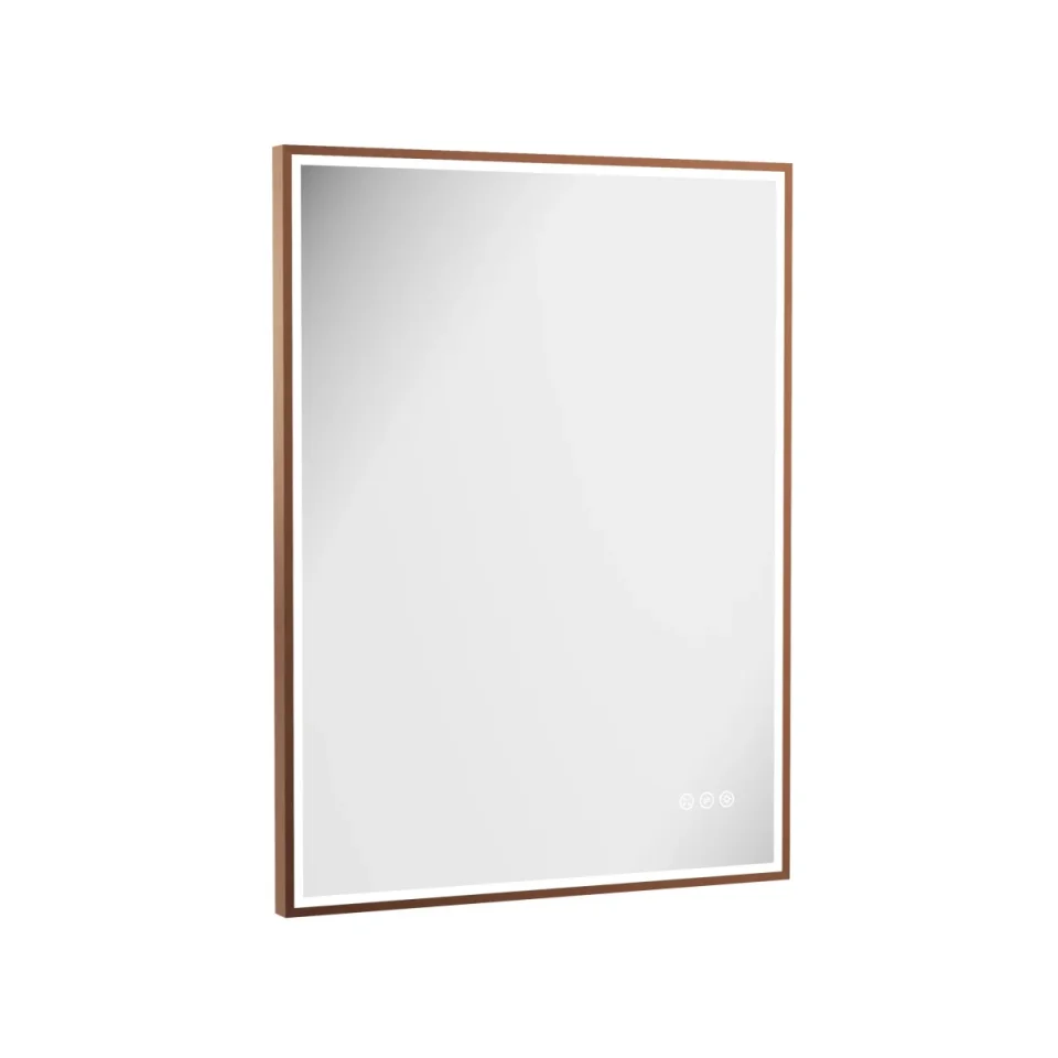 Crosswater MPRO Lit Mirror 600 x 800mm Brushed Bronze detail view - Image 1