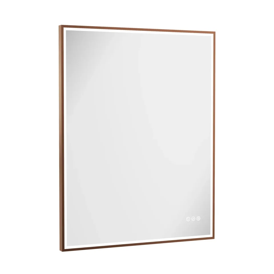 Crosswater MPRO Lit Mirror 700 x 900mm Brushed Bronze detail view - Image 1