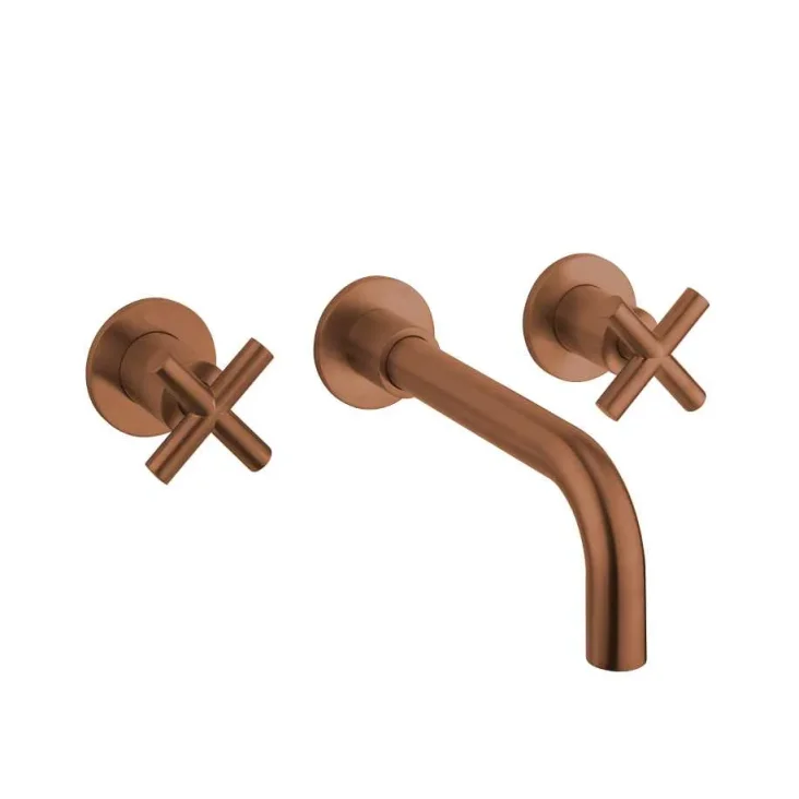Crosswater MPRO Crosshead Basin 3 Hole Set Brushed Bronze detail view - Image 1