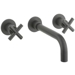 Crosswater MPRO Crosshead Basin 3 Hole Set Mounted Slate