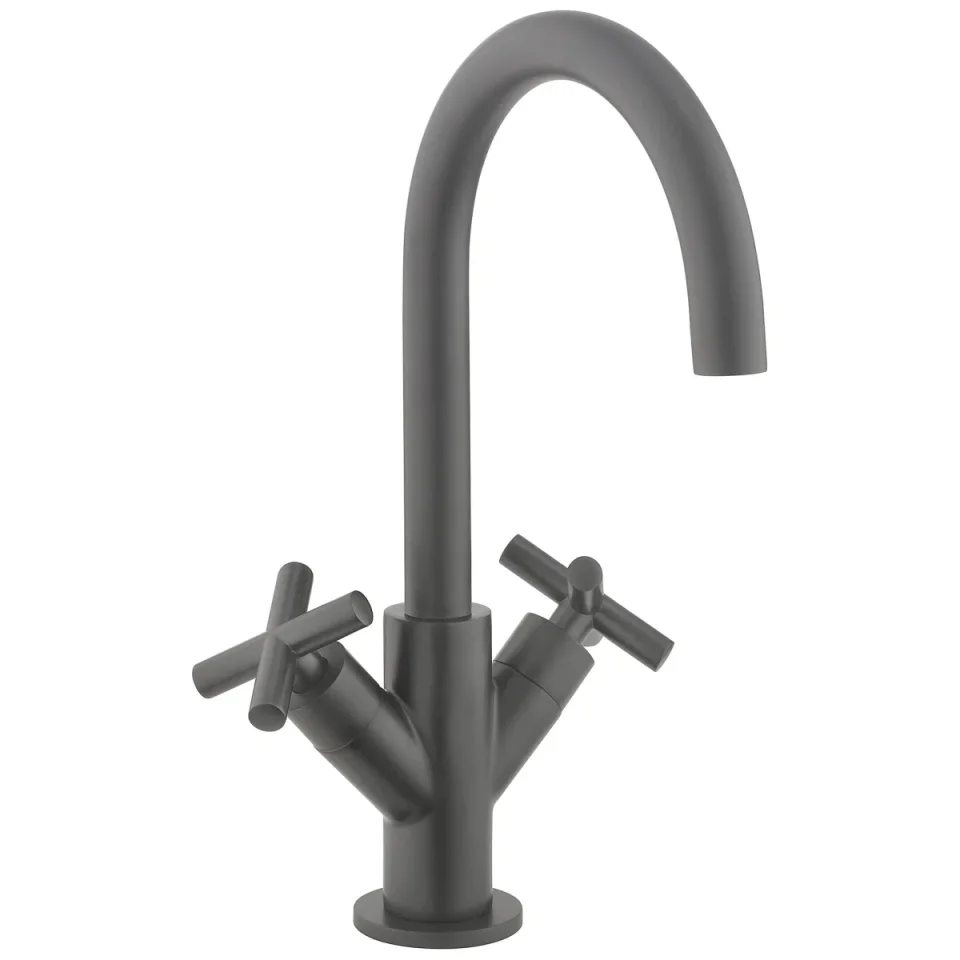 Crosswater MPRO Crosshead Basin Monobloc Slate detail view - Image 1