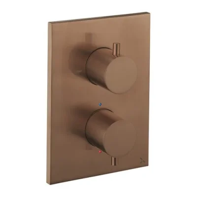 Crosswater Mpro Crossbox 2 Outlet Trim & Valves Brushed Bronze