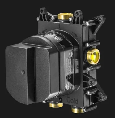 Crosswater Mpro Crossbox 1 Outlet Trim & Valves Slate detail view - Image 3