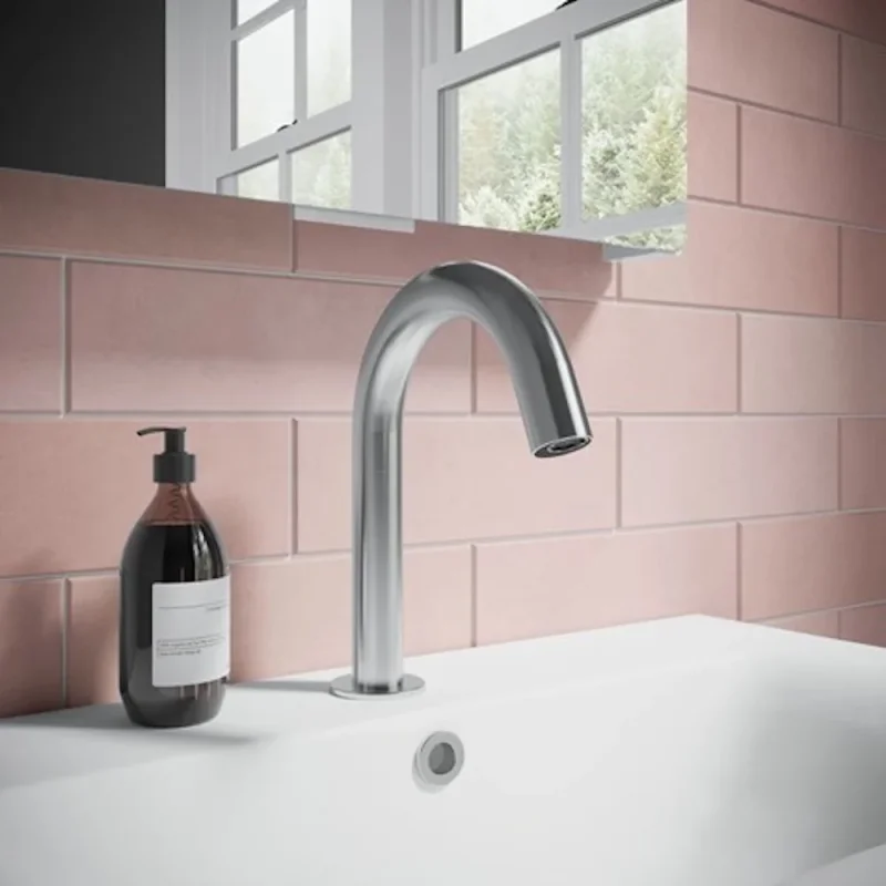 Crosswater Mpro Basin Spout Deck Mounted Sensor Stainless Steel Effect detail view - Image 2