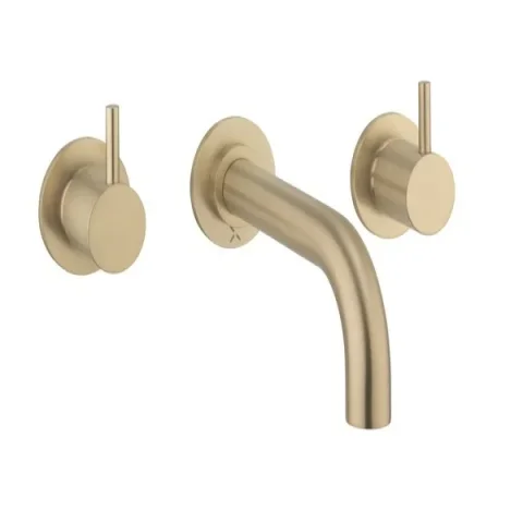 Crosswater MPRO Bath 3 Hole Trim Set Brushed Brass detail view - Image 1