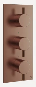 Crosswater Mpro 3 Handle Shower Handset Etched Trimset Portrait Brushed Bronze