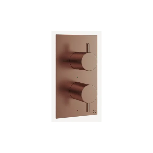 Crosswater Mpro 2 Handle Bath Shower Etched Trimset Brushed Bronze