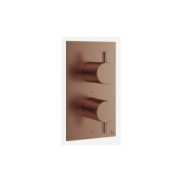 Crosswater Mpro 2 Handle Bath Shower Etched Trimset Brushed Bronze detail view - Image 1