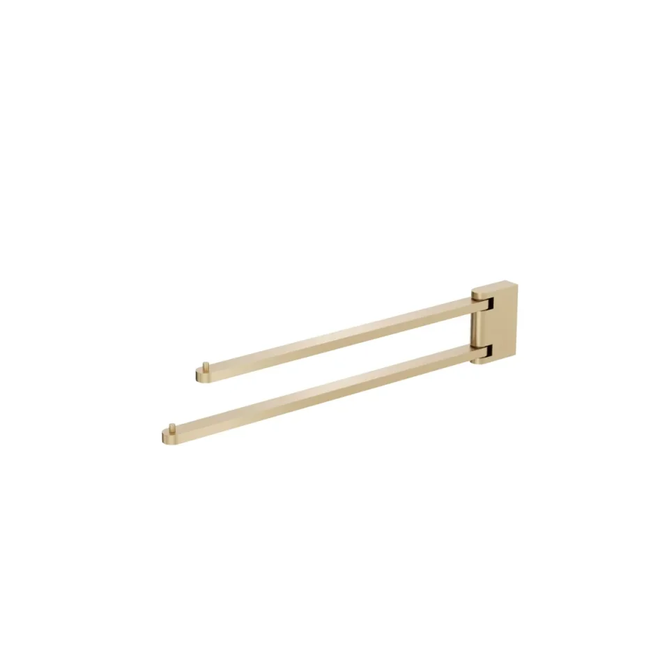 Crosswater MPRO 2 Swivel Towel Rail Brushed Brass detail view - Image 1
