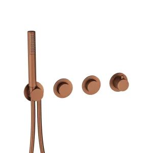 Crosswater Module Mrpo Push 2 Outlet Trimset With Handset Brushed Bronze