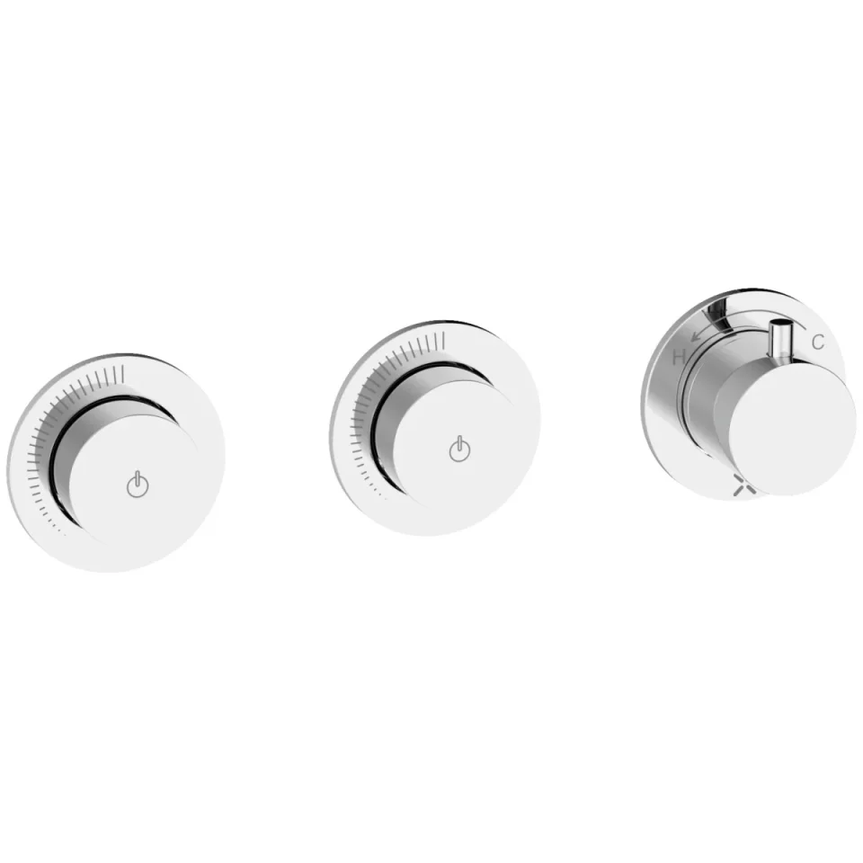 Crosswater Module Mrpo Push 2 Outlet Trimset Chrome detail view - Image 1