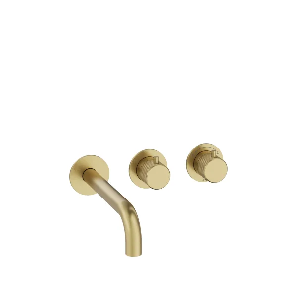 Crosswater Module 3one6 2 Control Trimset With Bath Spout Stainless Brushed Brass Effect