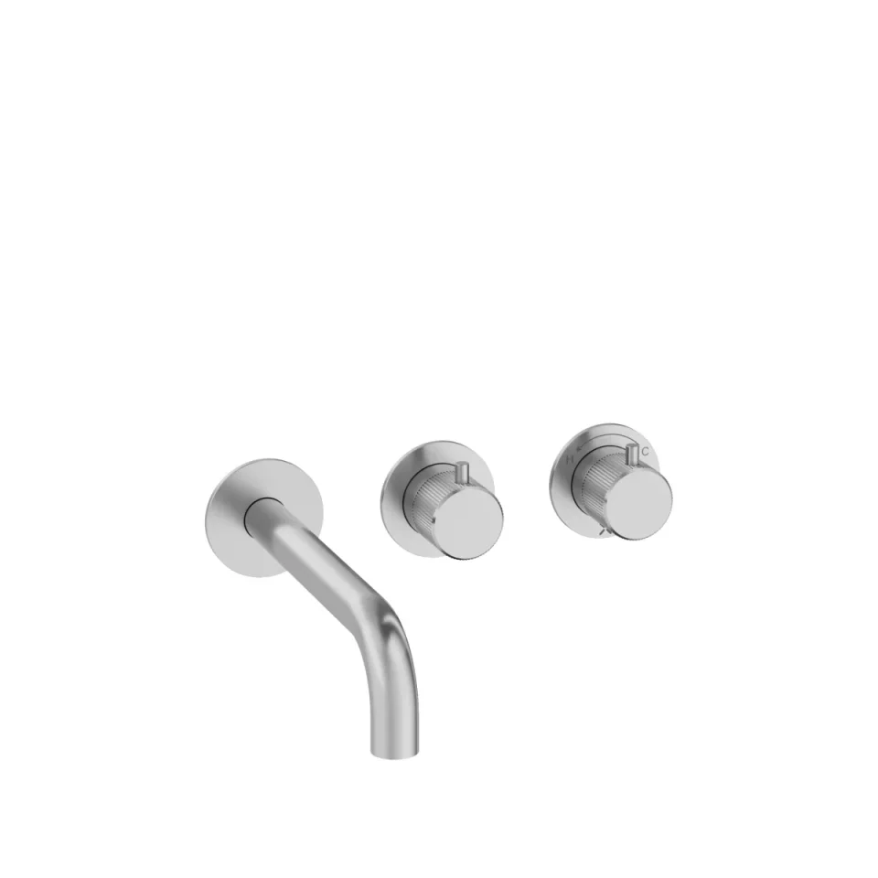 Crosswater Module 3one6 2 Control Trimset With Bath Spout Stainless Steel detail view - Image 1