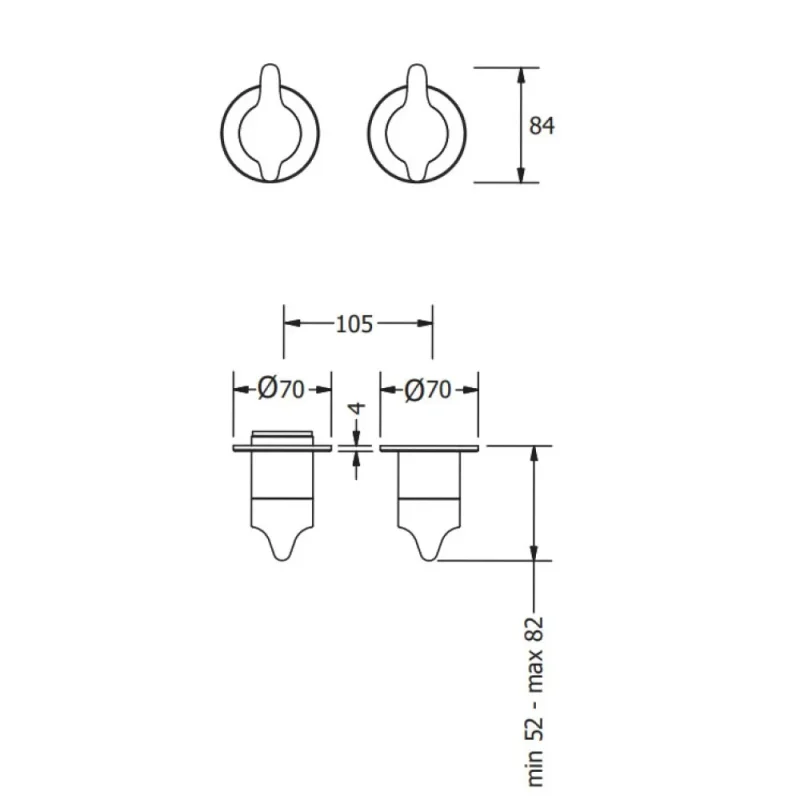 Crosswater Module Foile 2 Handle Set Chrome detail view - Image 2