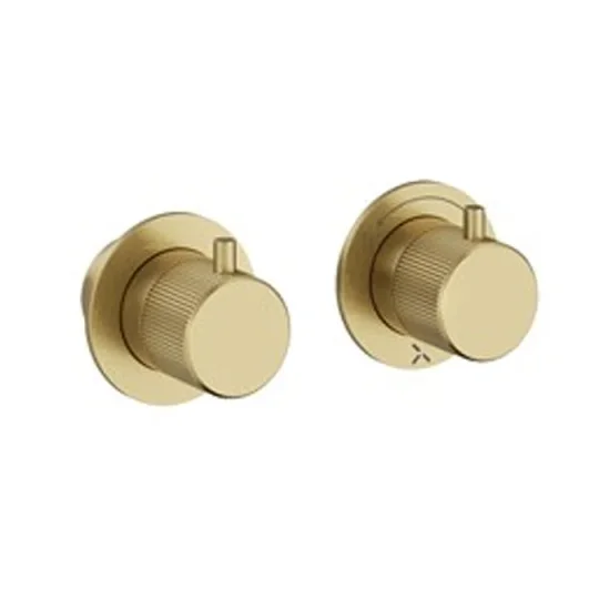 Crosswater Module 3one6 2 Control Diverter Trimset Stainless Brushed Brass Effect detail view - Image 1