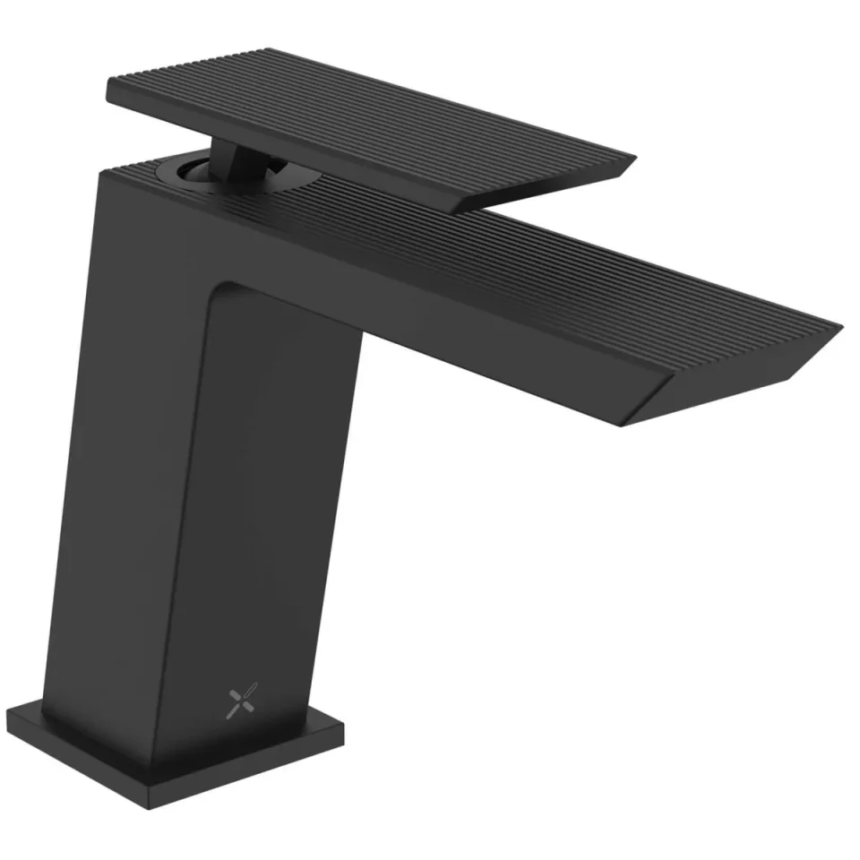Crosswater Limit Basin Monobloc Matt Black detail view - Image 1