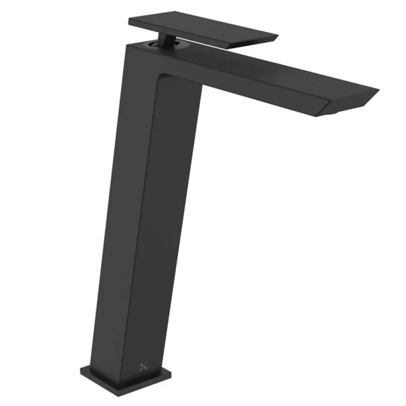 Crosswater Limit Tall Basin Monobloc Matt Black detail view - Image 1