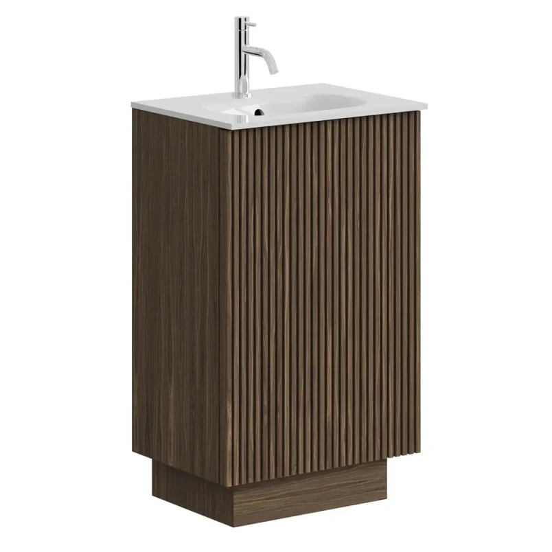 Crosswater Limit 500mm Floorstanding Door Unit Royal Walnut detail view - Image 1
