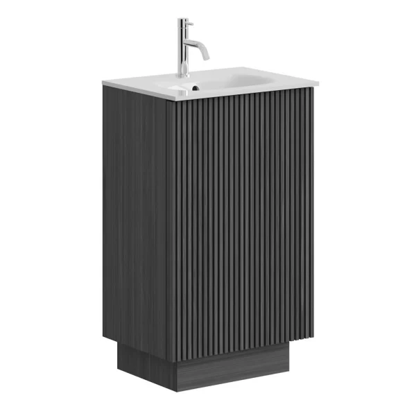 Crosswater Limit 500mm Floorstanding Door Unit Steelwood