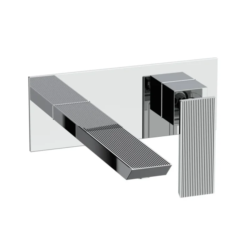 Crosswater Limit 2 Hole Basin Set Chrome detail view - Image 1