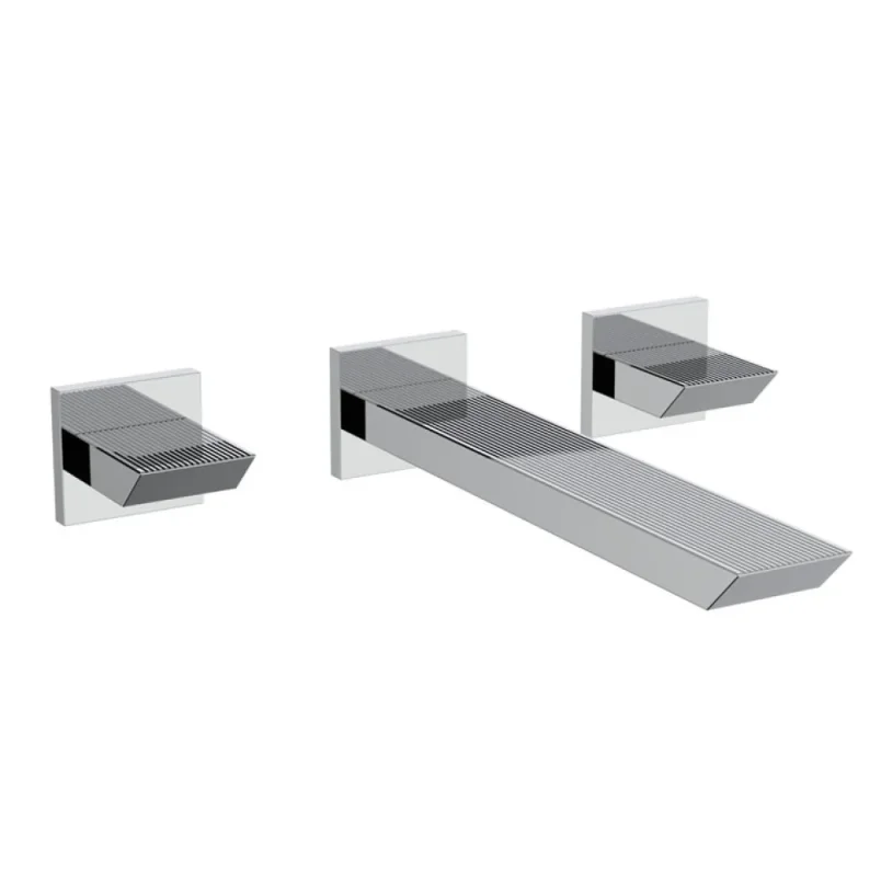 Crosswater Limit 3 Hole Basin Set Chrome detail view - Image 1