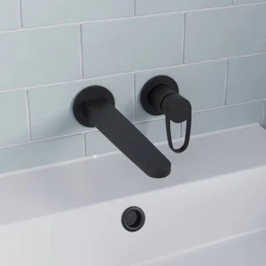 Crosswater Lazo 2 Hole Basin Set Matt Black
