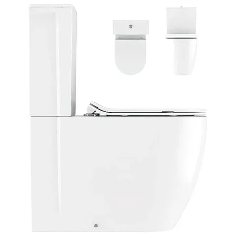 Crosswater Kai X Compact Close Coupled Rimless Toilet detail view - Image 2