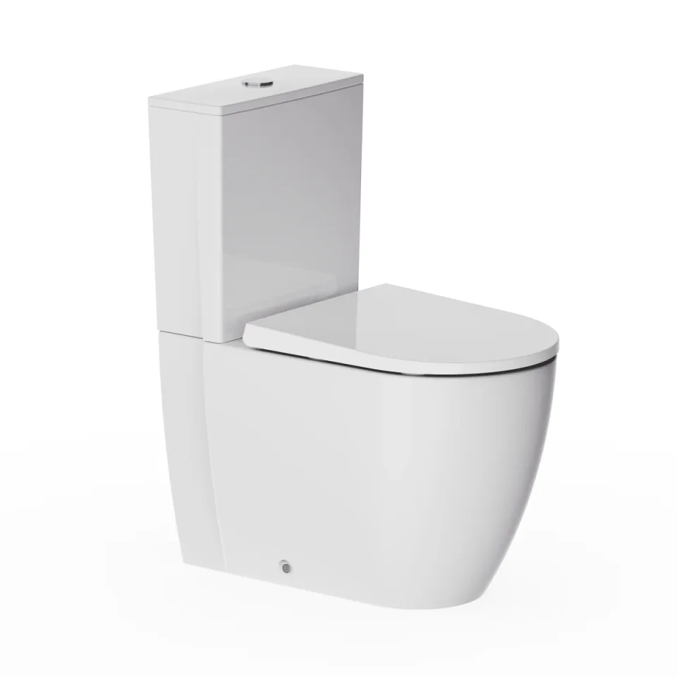 Crosswater Kai X Compact Close Coupled Rimless Toilet detail view - Image 1