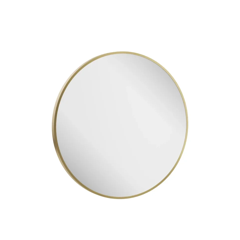 Crosswater Infinity Non-Illuminated Mirror 700 Brushed Brass detail view - Image 1