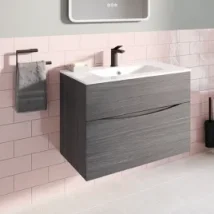 Crosswater Glide II Basin Tall Monobloc Slate detail view - Image 2