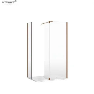 Crosswater Gallery Glass Glass Bracket Brushed Bronze