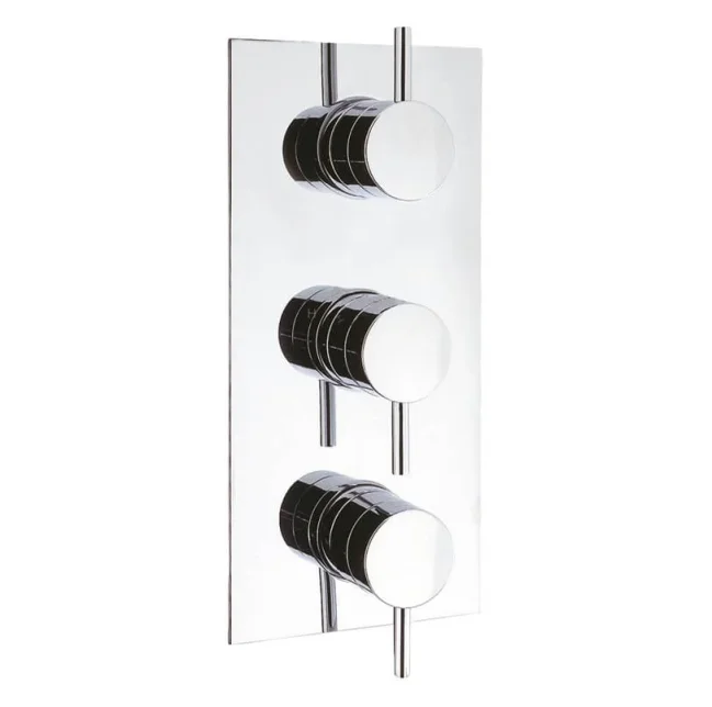 Crosswater Fusion 3 Handle Trimset for Shower Mixer Valve MB2000RV+ Chrome detail view - Image 1