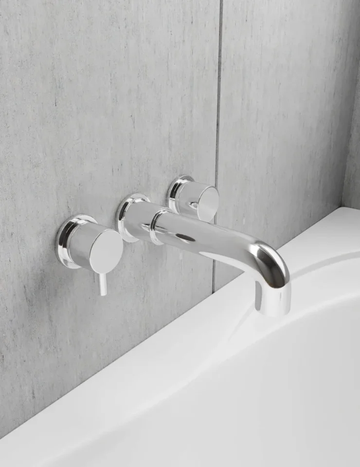Crosswater Fusion Bath Filler Wall Mounted Chrome detail view - Image 2