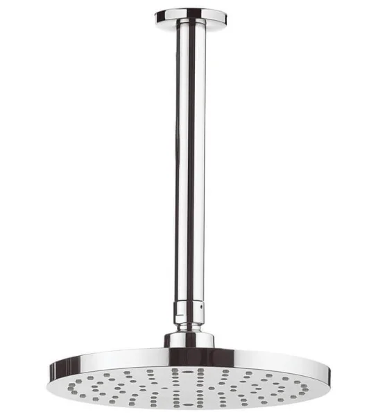 Crosswater Fusion Fixed Head 200mm & Ceiling Arm Round Chrome